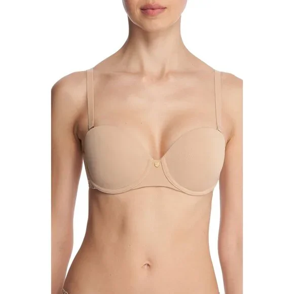 🆕NATORI Pure Luxe Strapless Convertible Bra 36DD Beige Nude #729080 - Picture 10 of 14